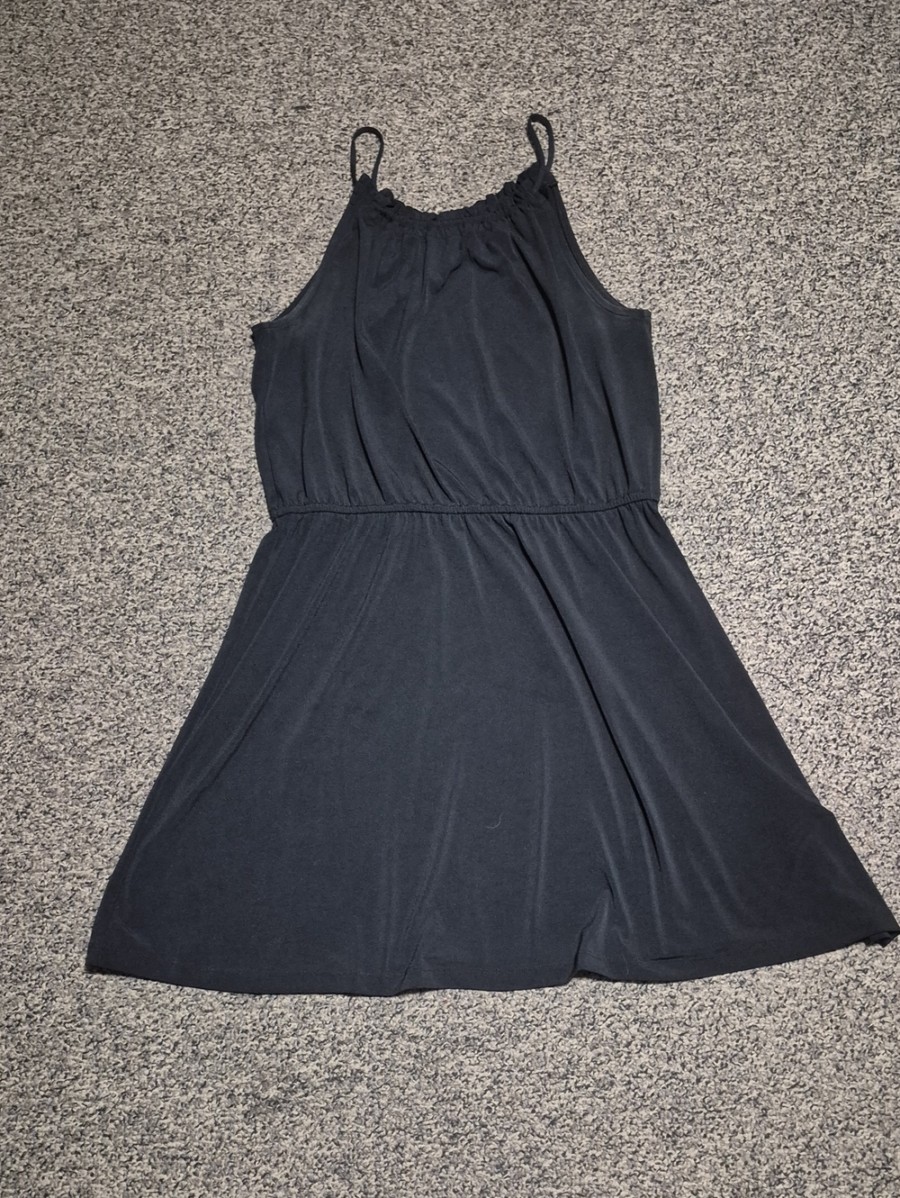 Banana Republic Black Sleeveless Midi Dress with Spaghetti Straps